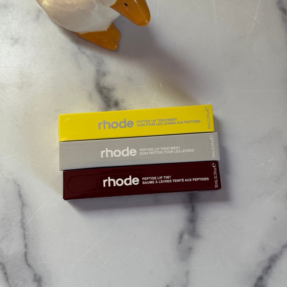 Rhode Peptide Lip Treatment + Tint Bundle Passionfruit Unscented PBJ 3pk